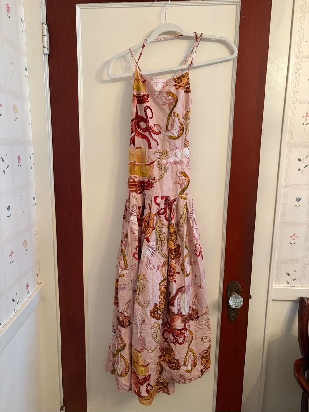 Farm Rio Nautical Wonder Pink Strappy Dress - Picture 5 of 8